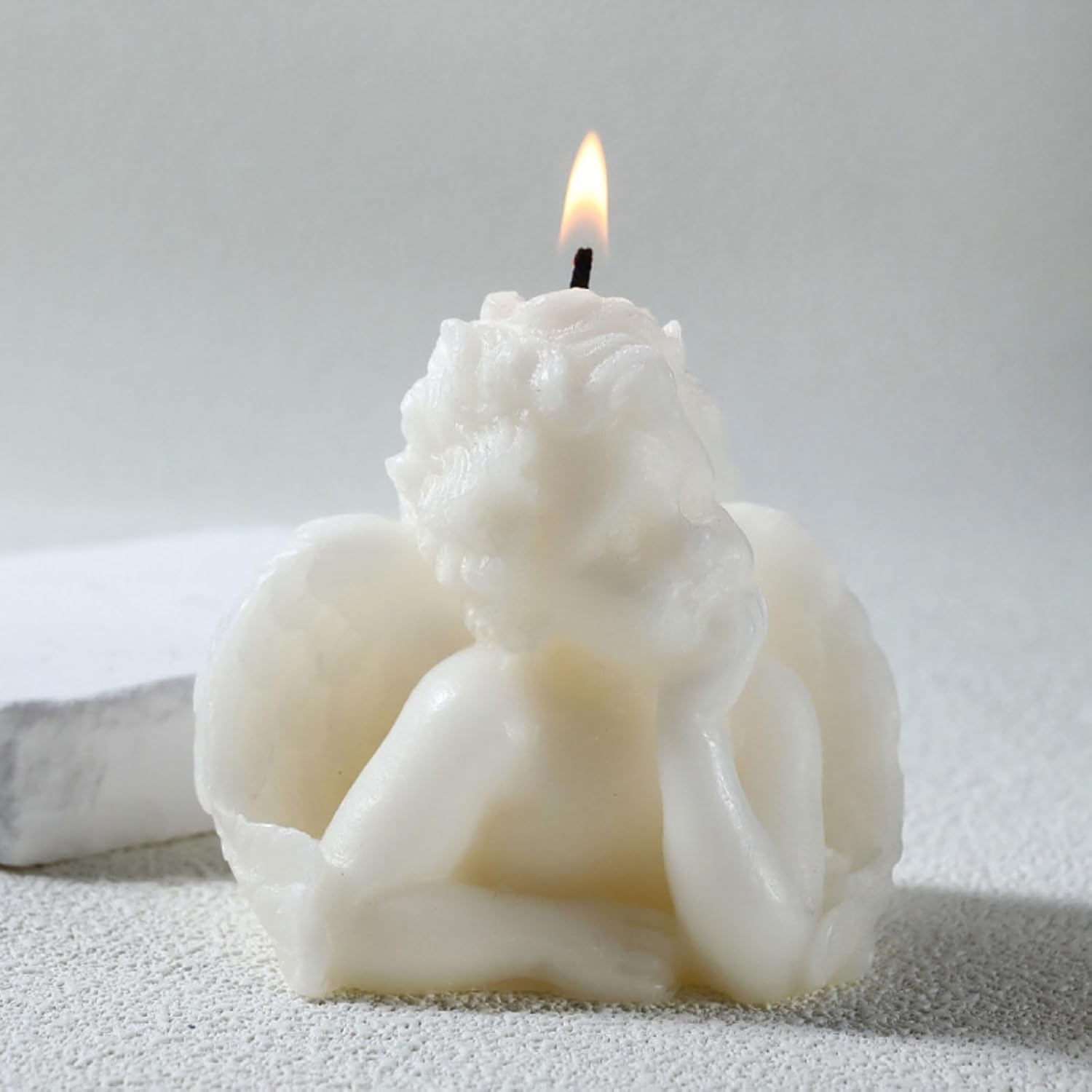 2 Pcs Angel Candle - Soy Scented Candles Aroma Soy Wax Candle Handmade Aesthetic Candle for Home Wedding Photo Prop Decor,Prefect for Meditation Stress Relief Mood Boosting Bath (2pcs Angel Candles) - Image 5