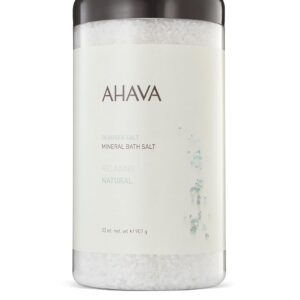 AHAVA Dead Sea Mineral Bath Salt- Intense Relaxation for Body & Mind, Elevates Moisture, Softens & Eases Sore Muscles, Enriched by Exclusive Dead Sea Salt & Osmoter blend, 32 oz