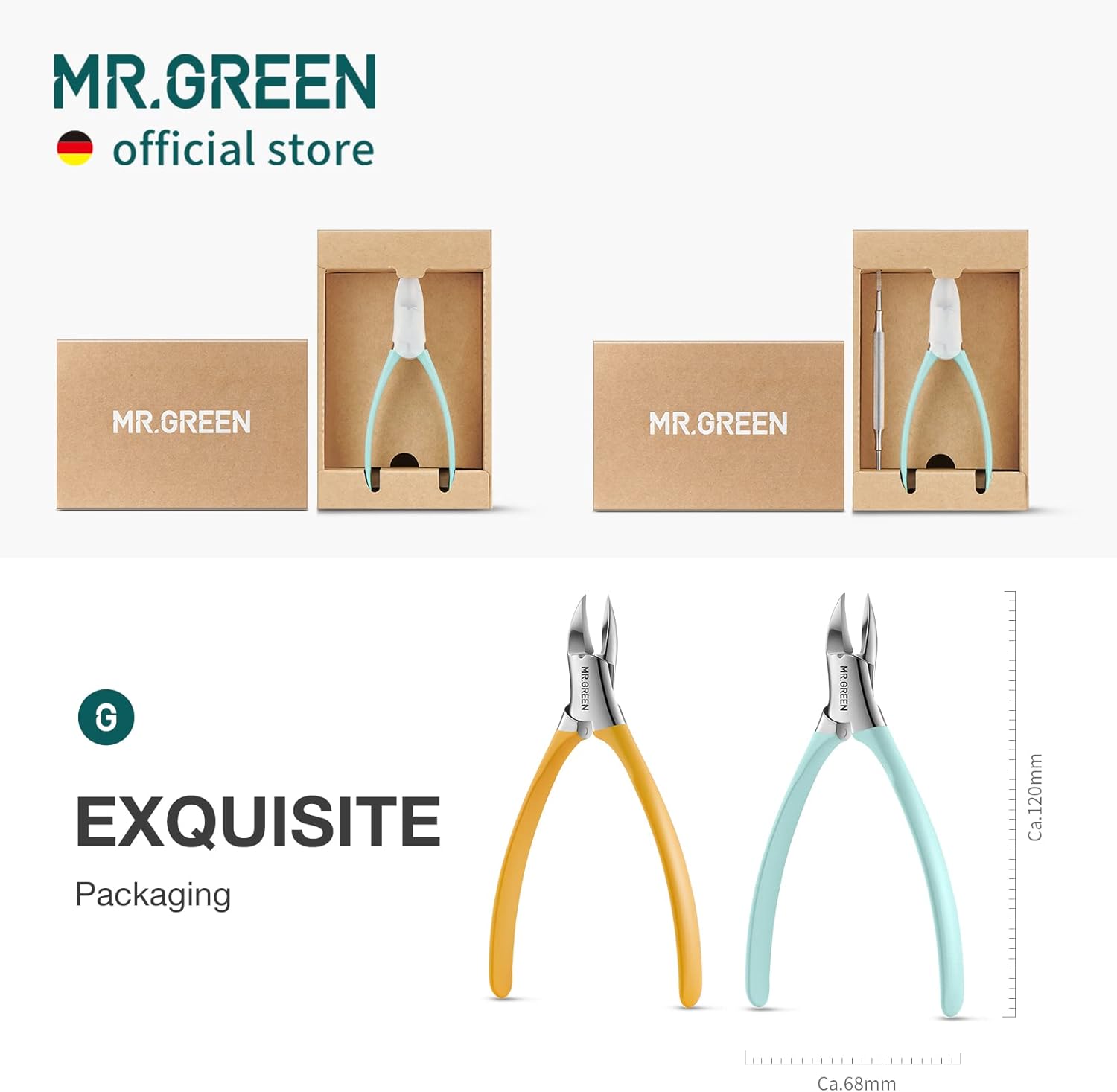 MR.GREEN Stainless Steel Toenail Clippers for Thick Hard Nails Pedicure Tool Green - Image 6