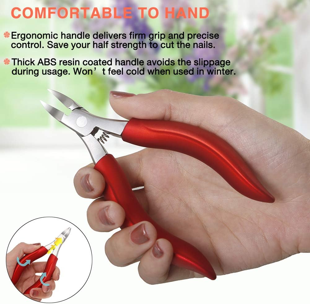 BEZOX Precision Ingrown Toenail Clippers with Comfort Grip for Thick Nails - Image 4