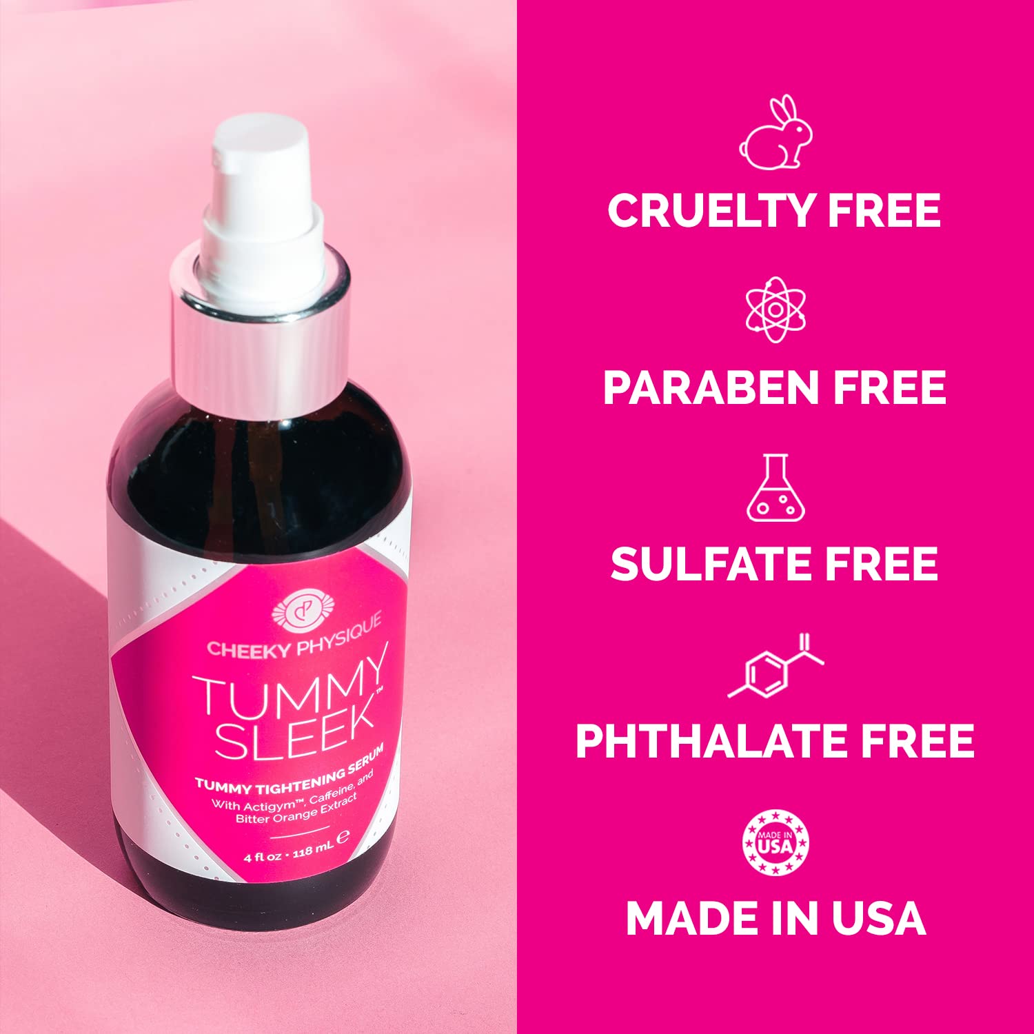 Tummy Sleek Stomach Firming Cream - Skin Tightening Serum for Belly - Helps to Improve the Appearance of Loose Skin and Cellulite on the Abdomen & Waist - Toning Body Lotion with Caffeine - Image 8