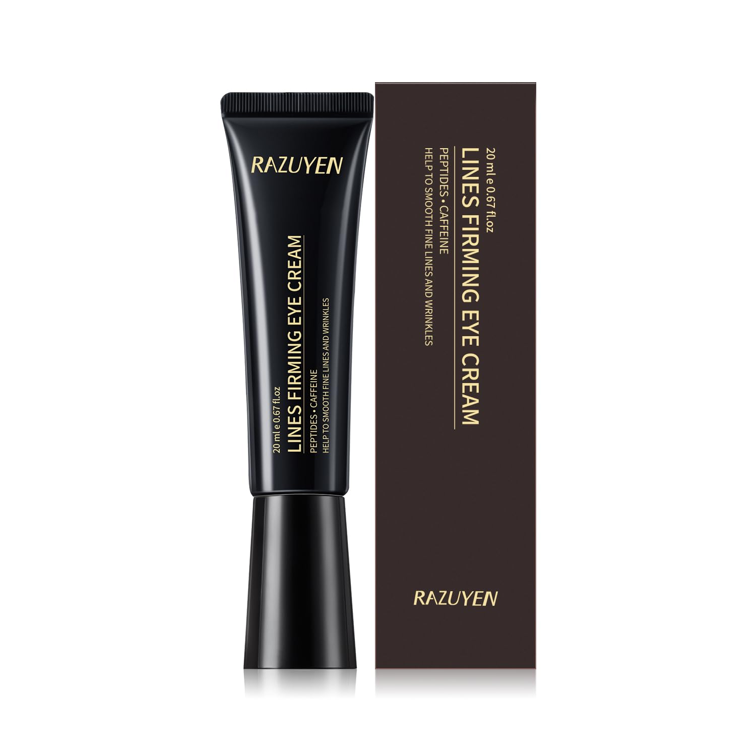 Under Eye Cream For Dark Circles, Puffiness and Wrinkles, Hyaluronic Acid + Peptide + Caffeine Eye Cream Anti Aging, Hydrating Eye Care, 20ml/0.67 fl oz