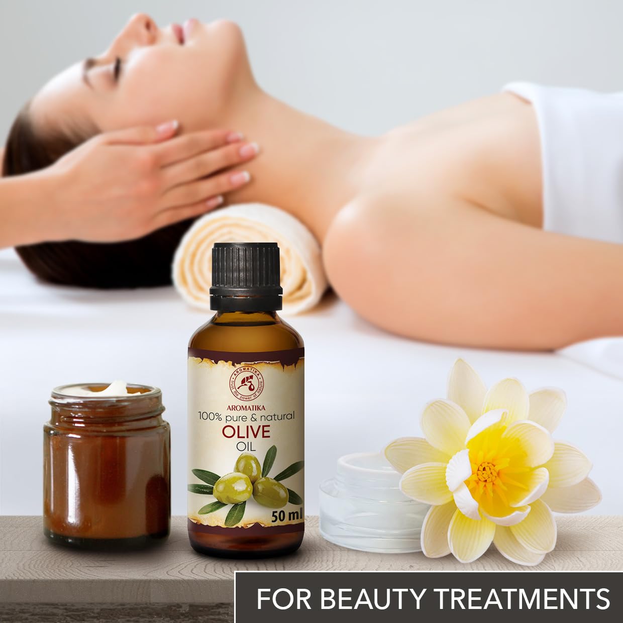 Olive Oil Extra Virgin 1.7 Fl Oz - 100% Pure Unrefined - Best for Hair - Skin - Nails - Lips - Face - Body - Scalp - Great for Beauty - Massage Oil Base - Spa - Olive Oil Cold Pressed - Glass Bottle - Image 5