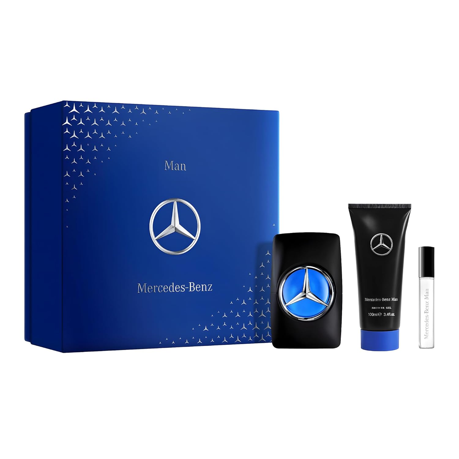 Mercedes Benz Sign Giftset - Mens Cologne Set - Shower Gel Body Wash and Perfume for Men - Cologne for Men - Pear, Cedar, Oakmoss Fragrances - 3 Pc