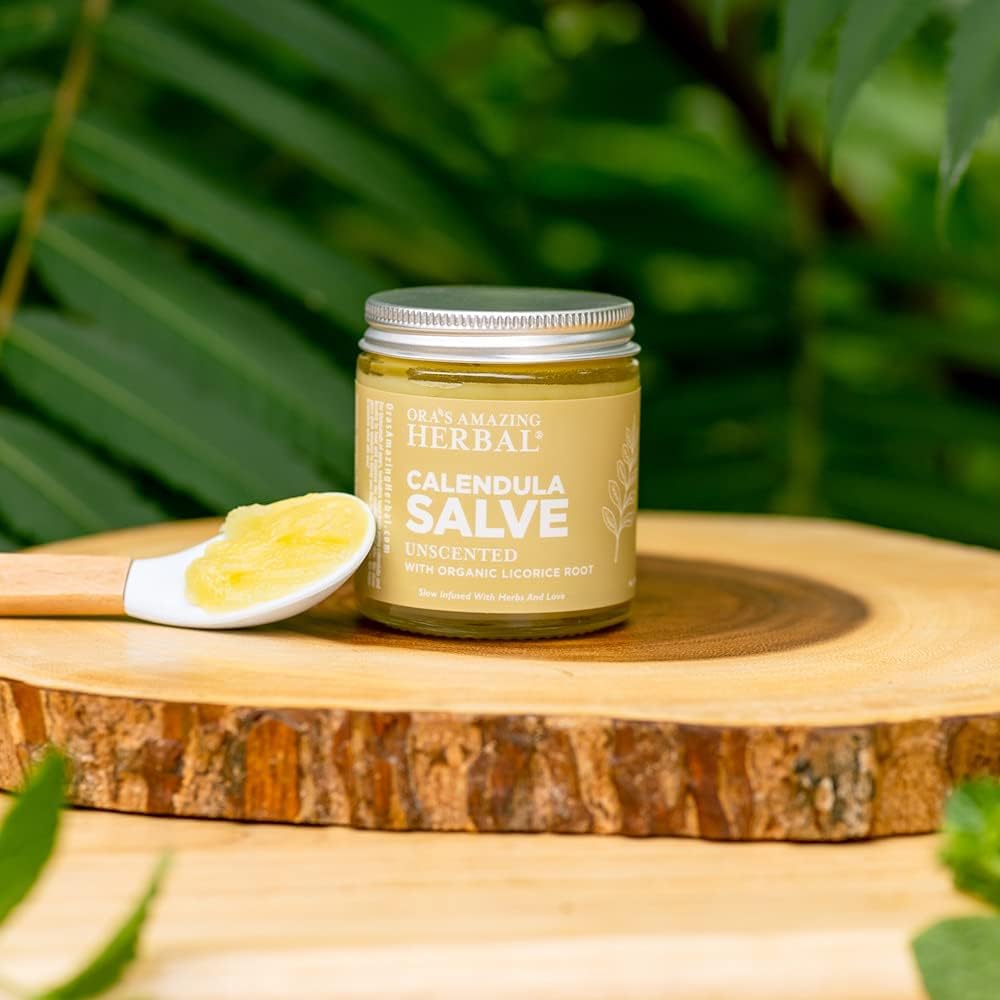 Ora's Amazing Herbal Calendula Salve 2 oz Coconut-Free Ointment for Sensitive Skin - Image 5