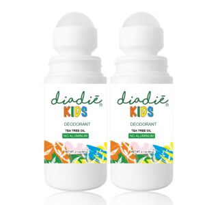 Kids Natural Deodorant Rollon for Kids, Boys or Girls and Teens I Aluminum-Free, Paraben-Free 2.1oz each. 2 Pack