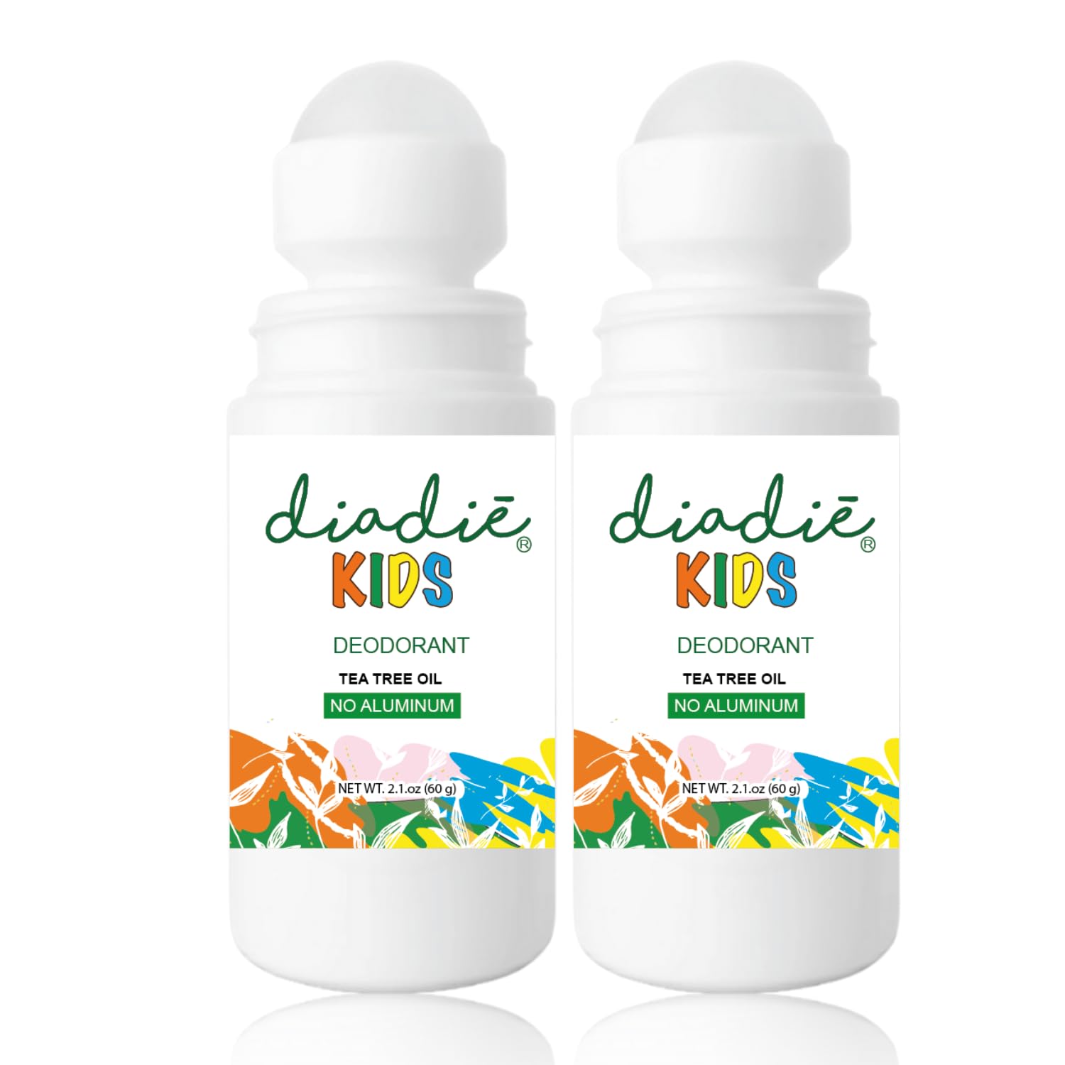 Kids Natural Deodorant Rollon for Kids, Boys or Girls and Teens I Aluminum-Free, Paraben-Free 2.1oz each. 2 Pack
