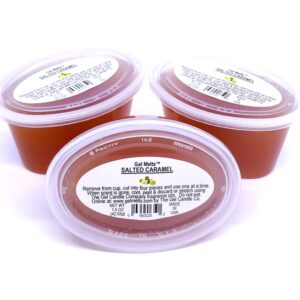 Set Of 3 Gel Melts™ of SALTED CARAMEL Aroma Gel Wax For Warmers And Burners By The Gel Candle Company PEEL, MELT AND ENJOY