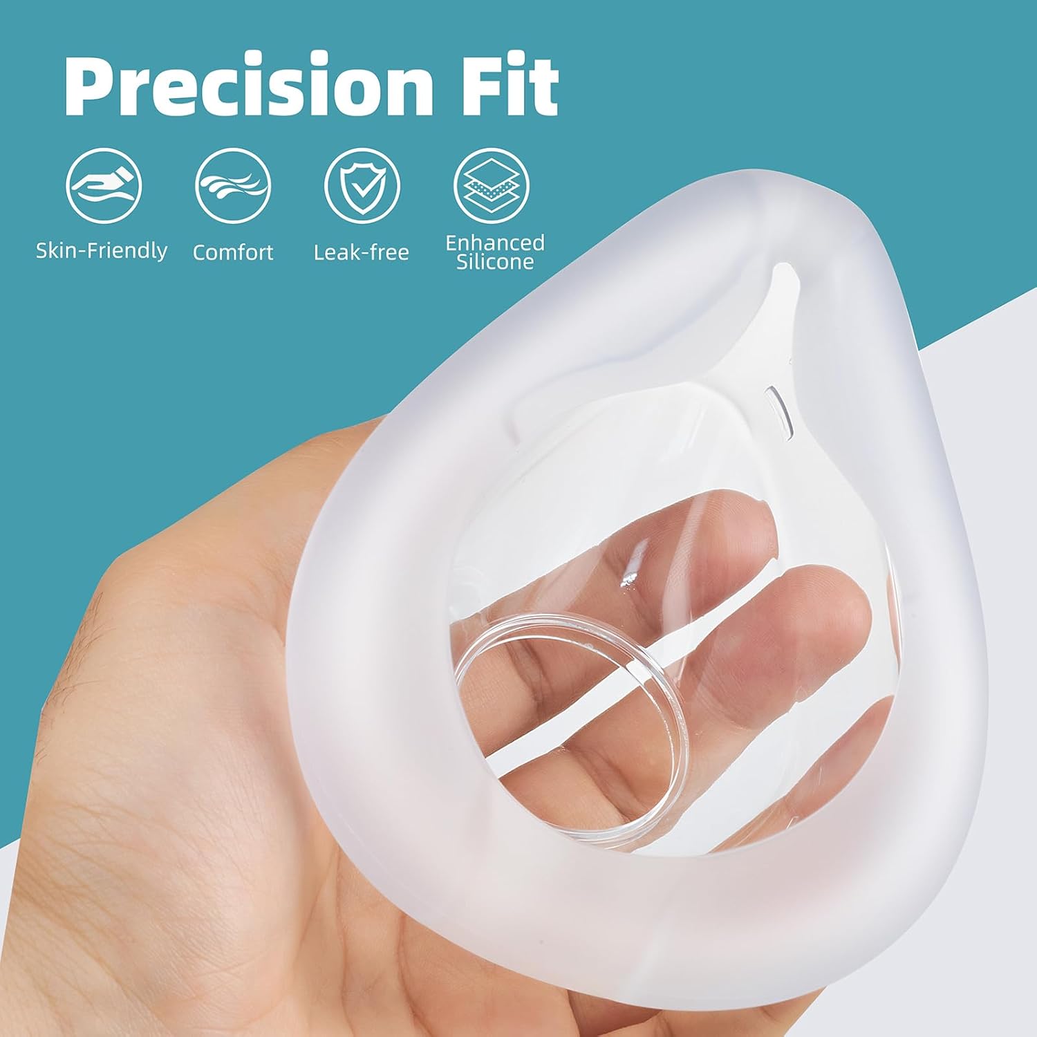 2 Pack AirFlt F20 Replacement Cushion, Compatible with F20 Original Full Face Mask, Perfect Fit Nose and Mouth, Prevent Sleep Apnea Mask Supplies (Medium) - Image 6