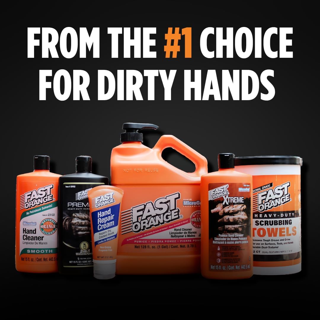 Fast Orange Hand Repair Cream, Repairs Dry & Cracked Hands after Heavy-Duty Automotive Work, On-the-go Compact Size 3oz, Non-Greasy and Unscented - Image 6