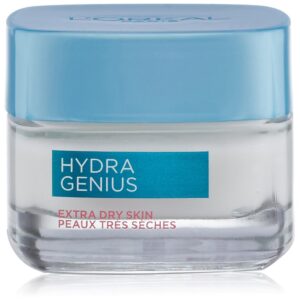 L'Oreal Paris Skincare Hydra Genius Daily Liquid Care Oil-Free Face Moisturizer for Extra Dry Skin, Hyaluronic Acid Moisturizer for Face with Aloe Water and Hyaluronic Acid, 3.04 fl. oz.