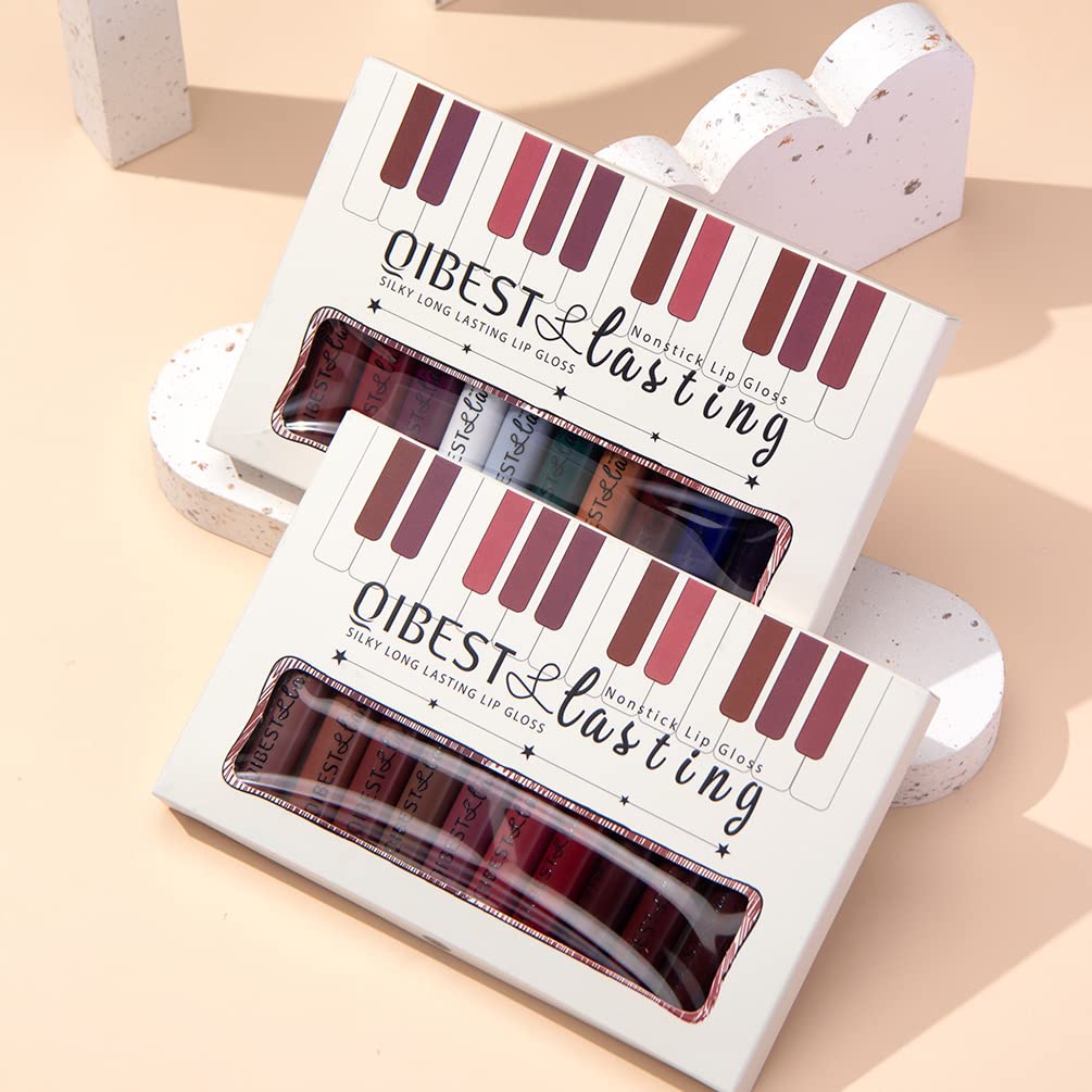 QiBest 6-Piece Goth Black Bold Matte Liquid Lipstick Set 24-Hour Waterproof for Halloween - Image 6