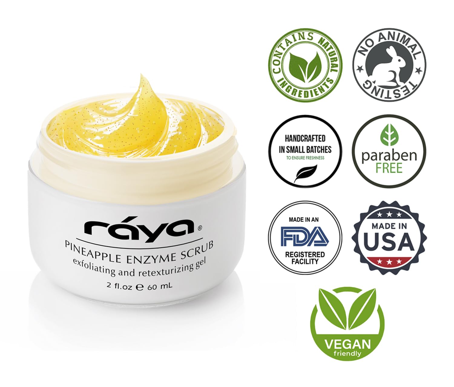 RAYA Pineapple Enzyme Facial Scrub (120) | Exfoliating and Refining Facial Scrub for Combination Skin | Creates a Glowing Complexion | Made with Pineapple Enzymes and Jojoba Beads - Image 4