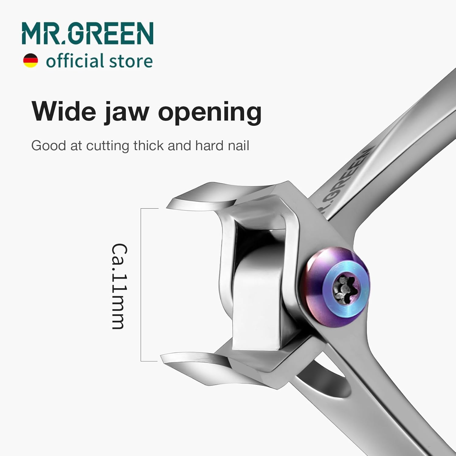 MR.GREEN Nail Clippers Wide Jaw Opening Stainless Steel Fingernail Clipper Thick Hard Toenail Cutter Manicure Scissors Tools (Nail Clipper (Large)) - Image 5