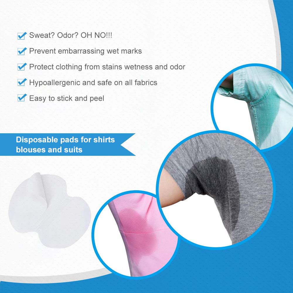 Underarm Sweat Pads, Armpit Sweat Pads for Women and Men 【100 Packs】,Premium Sweat Shield Fight Hyperhidrosis,Disposable Underarm Pads for Sweating Women,Comfortable Unflavored, Non Visible - Image 3