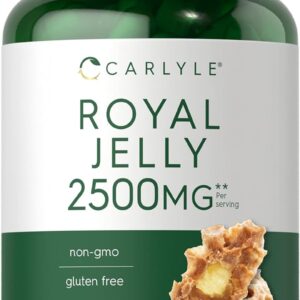 Carlyle Royal Jelly Capsule | 2500mg | 120 Count | Non-GMO and Gluten Free Formula | Traditional Supplement