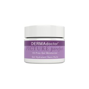 DERMAdoctor Picture Porefect Dermatologist Formulated Oil Free Facial Moisturizer, Pore Minimizer for Acne or Oily Skin, Daily Face Lotion for Men & Women with Zinc & Copper Peptides - 1.69 oz
