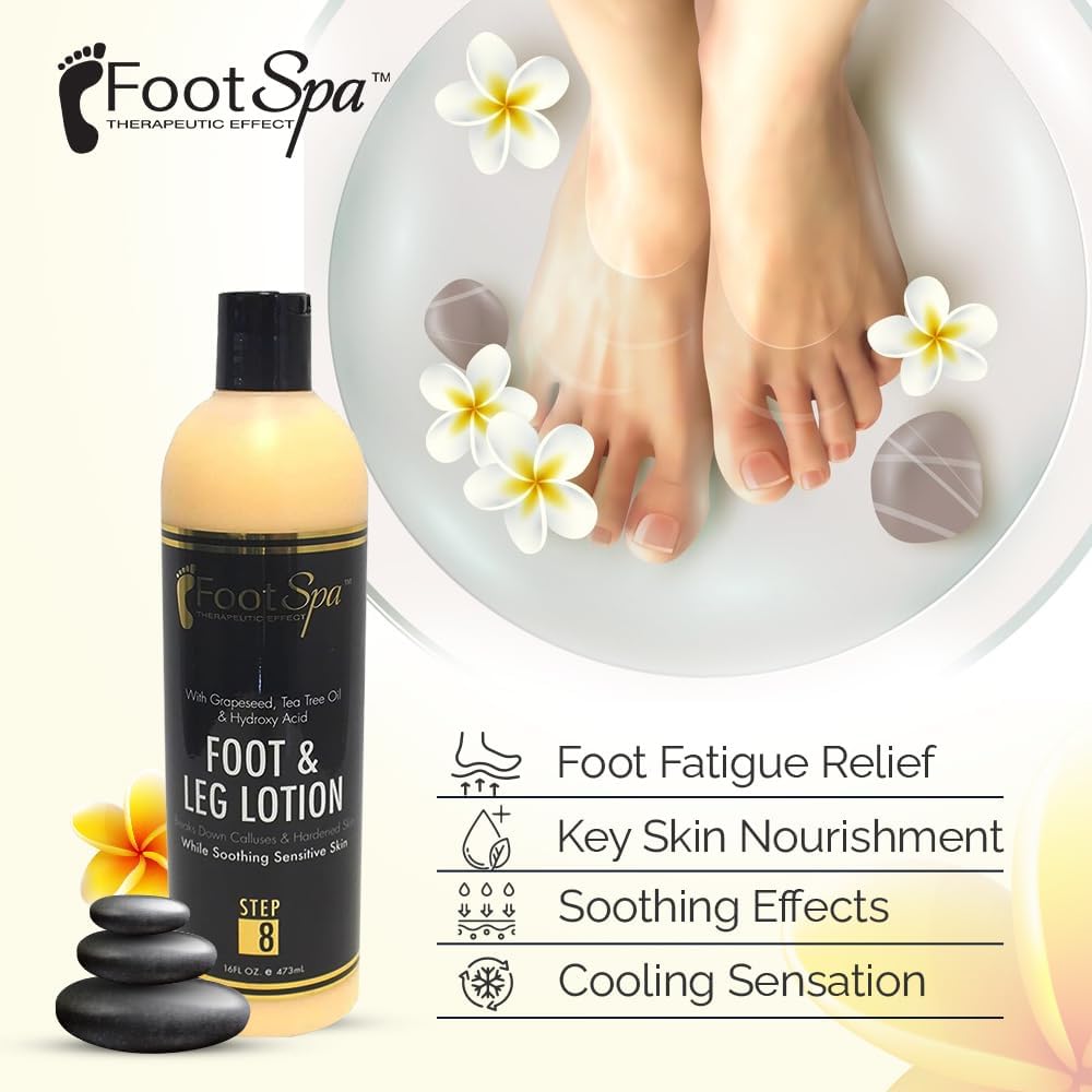 Healing Foot Spa Massage Lotion 16 Oz Peppermint Eucalyptus Natural Oils - Image 3