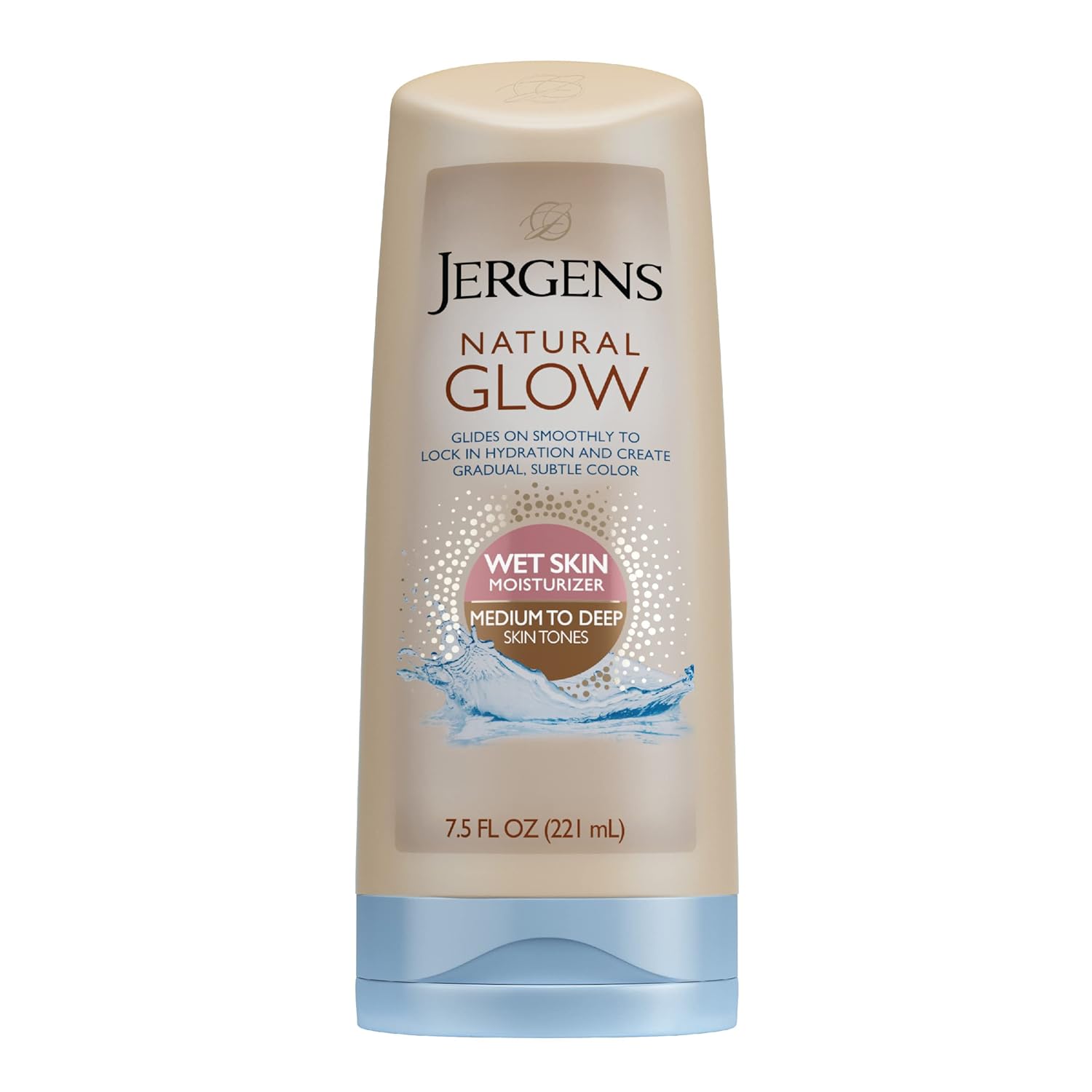 Jergens Natural Glow 8 oz Medium to Deep Skin Tone Self Tanner Face Moisturizer and In Shower Lotion - Image 5