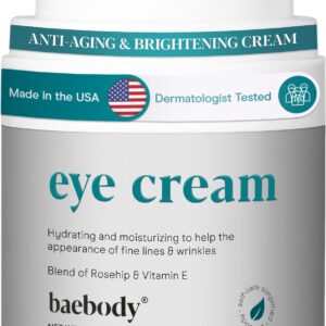 Baebody Critically Acclaimed Eye Cream - Anti Aging Under Eye Cream for Dark Circles - Nourishing Eye Cream for Puffiness and Bags Under Eyes - Day & Night Moisturizer Eye Cream, 1.7 oz