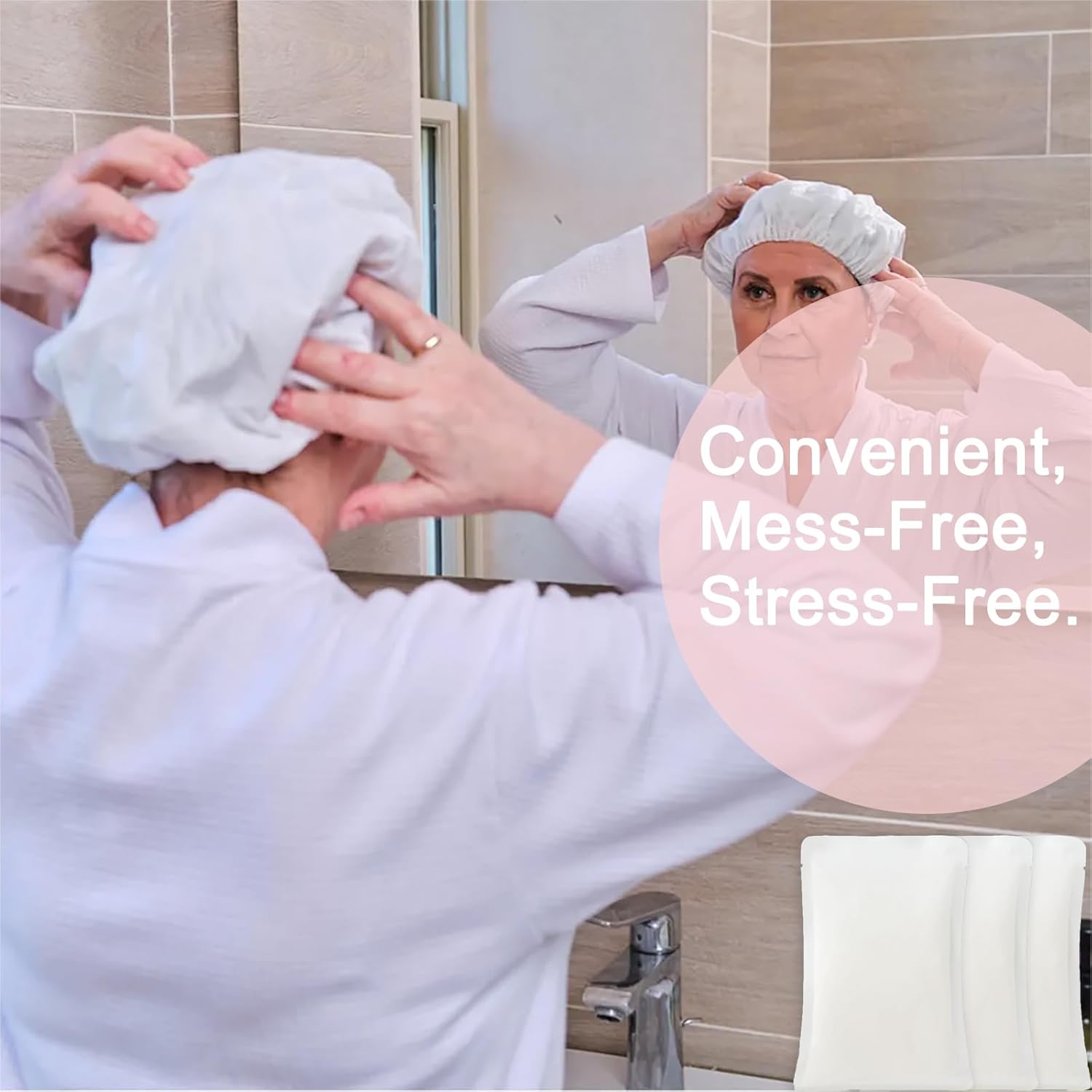 No Rinse Shampoo Caps 6-Pack Waterless Hair Washing for Elderly and Bedridden Patients - Image 6