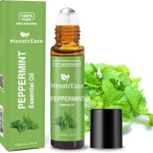 Peppermint Essential Oil Roll On, Migraine & Headache Support, High Potency, Mentha Piperita, 100% Pure Natural, Refreshing and Calming, Nausea Support, 10ml