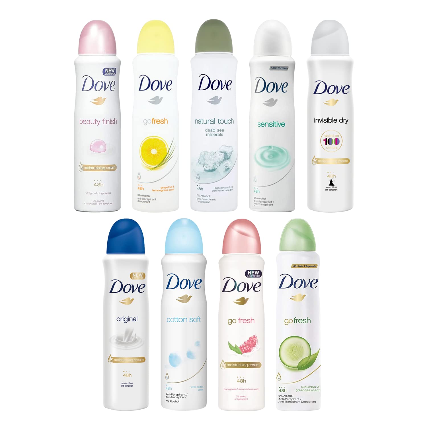 Dove 150ml Antiperspirant Spray Pack of 10 for Lasting Freshness and Comfort - Image 2