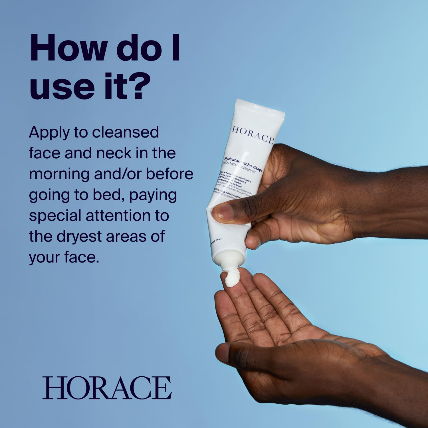 HORACE Rich Face Moisturizer for Men - Hydrating Cream with Organic Prickly Pear Oil and Shea Butter - Moisturising Skincare for All Skin Types - Unscented, 2.5 fl.oz - Image 4