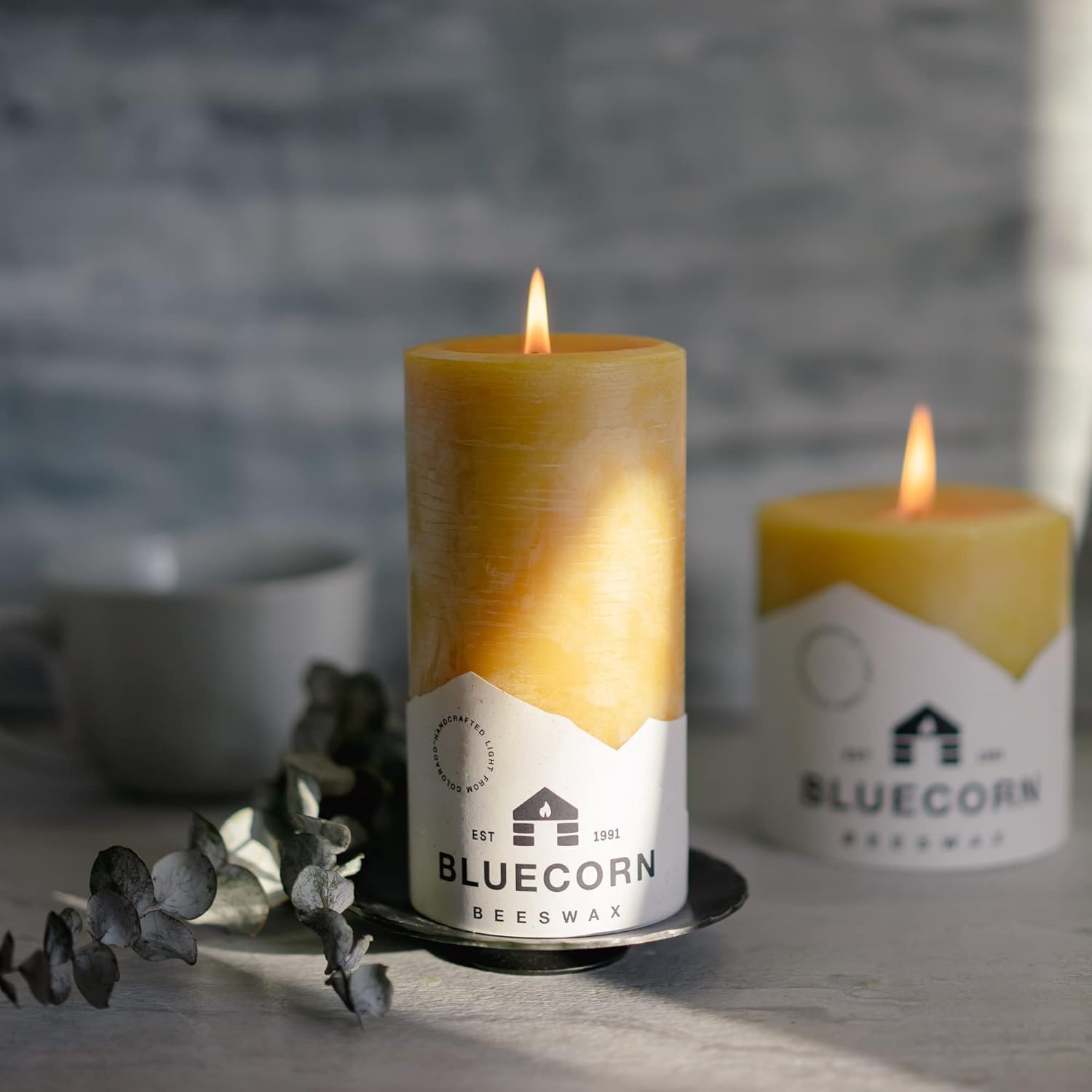 Bluecorn Beeswax 100% Pure Beeswax Pillar Candles | Natural Beeswax Candles, Unscented Yellow Candles | Soy, Paraffin, & Fragrance Free | 3x3, 50 Hour Burn Time | Handmade in Colorado - Image 6
