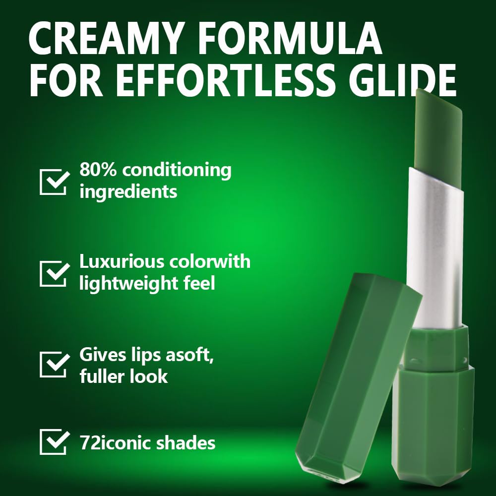 Medium Sea Green Matte Lipstick - Pigmented Lip Crayon & Face Paint Stick for Women Everyday Halloween Birthday Party Wear, Younger-Looking Lip Makeup, Labial para fiesta de disfraces 20 - Image 4