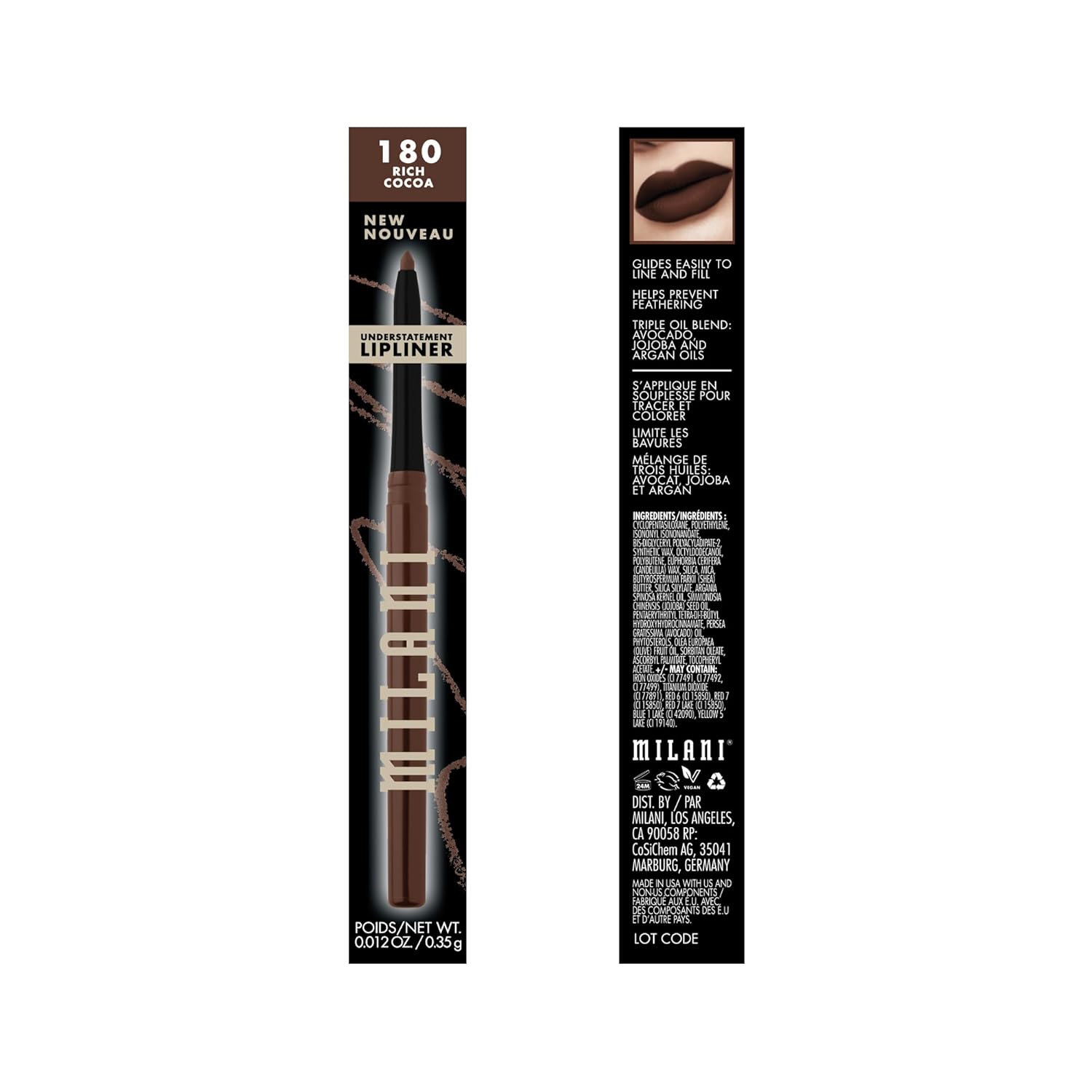Milani Understatement Soft Retractable Lipliner Pencil Highly Pigmented Easy to Use Makeup - Image 2
