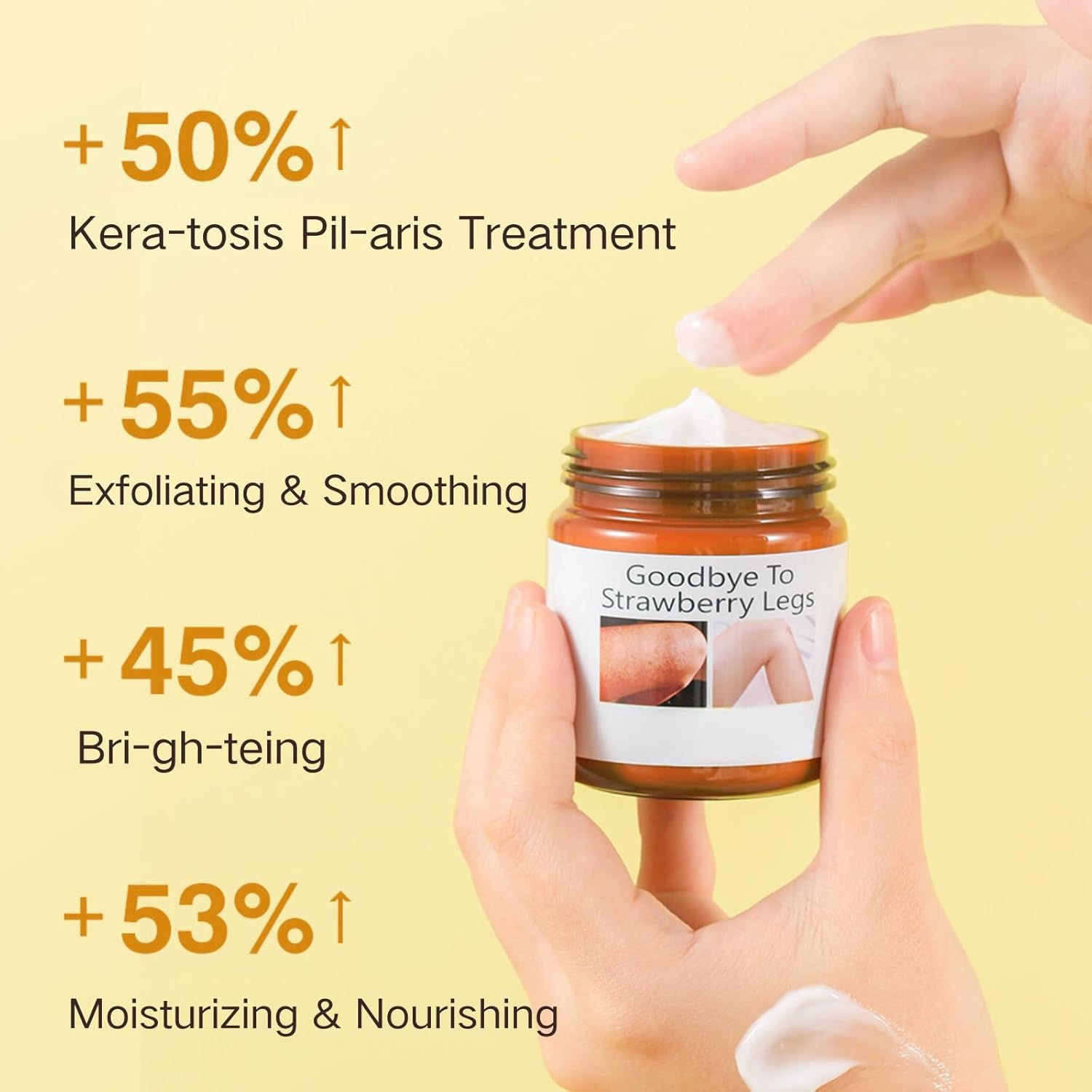 Strawberry Legs Treatment For Women - Kera-tosis Pil-aris Treatment Lotion for Dry Skin - Strawberry Skin Trea-tment Body Moisturizer - Rough and Bumpy Skin Lotion - Straw berry S kin Remover - Image 2