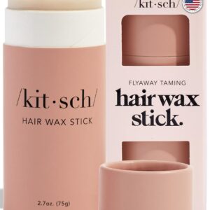 Kitsch Hair Wax Stick for Women & Men - No Residue Hair Finishing Stick for Flyaways, All Day Hold Styling Product for Smoothing Hair Strands, Hair Slick Back Stick, Anti-Frizz and Fly Away Hair Tamer