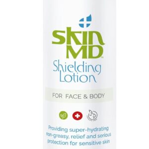 Skin MD Shielding Lotion - Hydrating Body Lotion for Sensitive Skin | Non-Greasy, Fast-Absorbing Moisturizer with Plant-Based Ingredients | for Dry Skin, Eczema & Psoriasis Relief - 16oz Dispenser