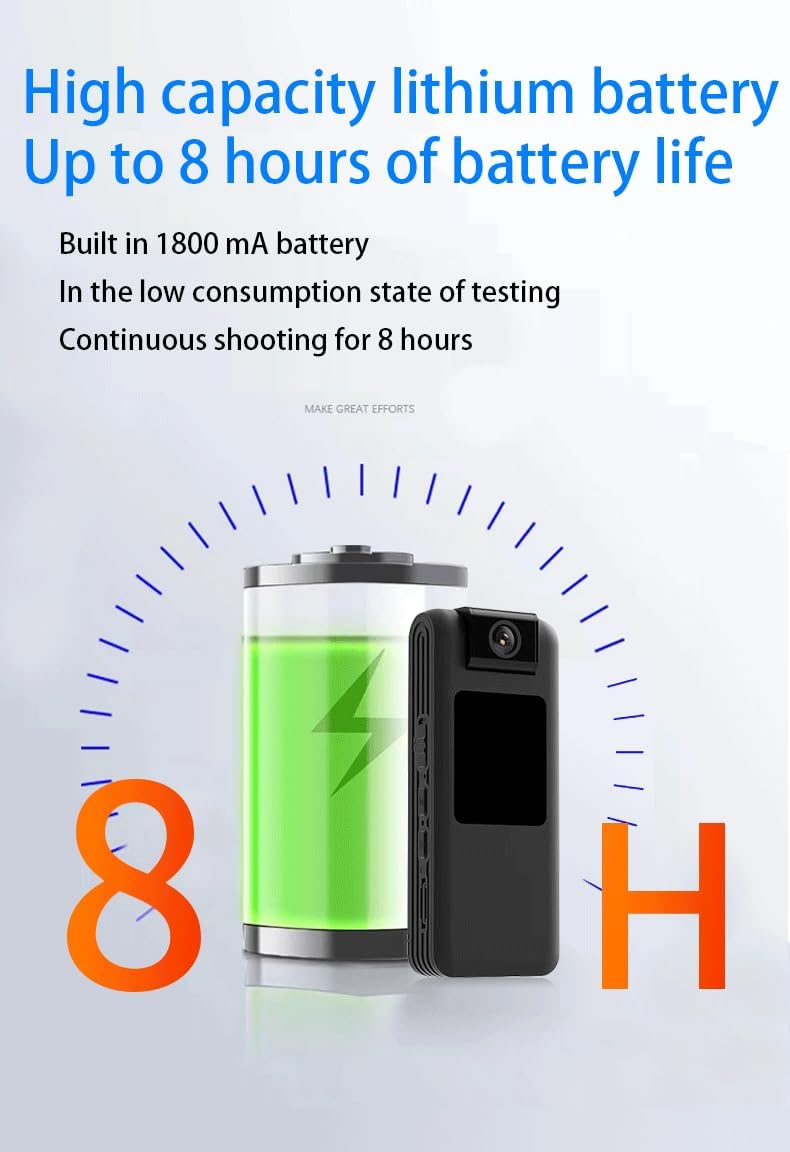 Mini 1080P Portable Wearable Body Camera with 1.3" LCD and Night Vision - Image 7