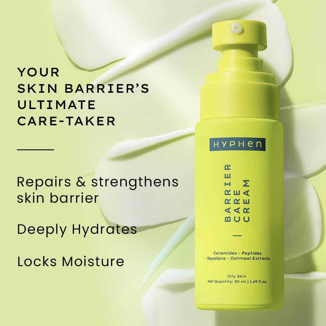 Hyp Hen Barrier Care 50ml Face Cream Oily Combination Skin Peptides Ceramides - Image 3