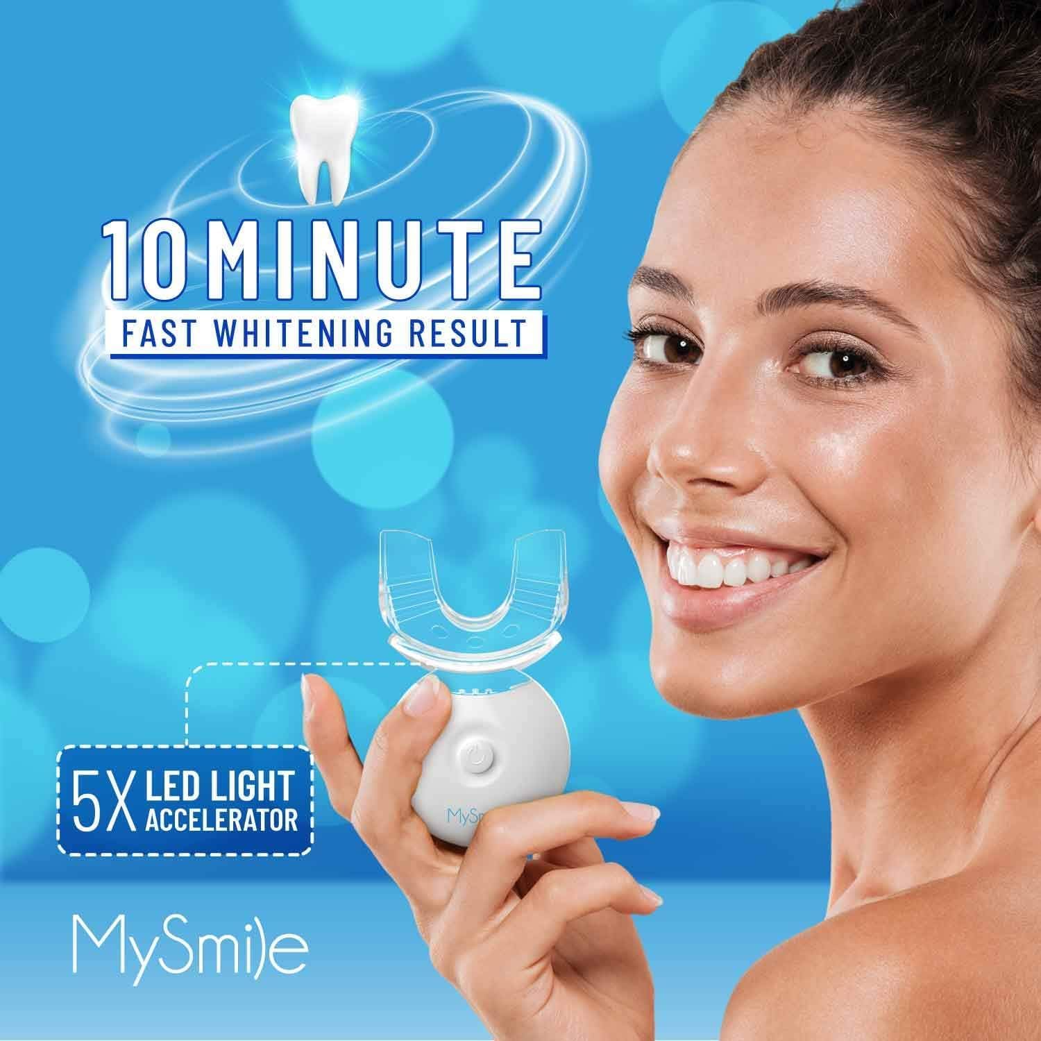 MySmile Teeth Whitening Kit with LED Light, 10 Min Fast Teeth Whitener with 3 x 35% Carbamide Peroxide Whitening Gel, Helps to Remove Stains from Coffee, Smoking, Wines, Soda, Food - Image 5