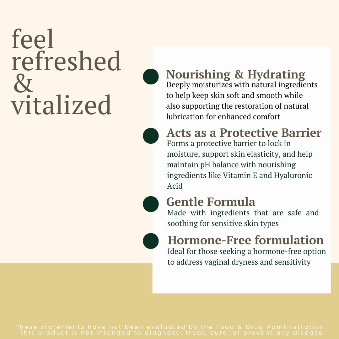 Revita Hormone-Free Vaginal Moisturizer Cream with Shea Butter Hyaluronic Acid 1.8oz - Image 3