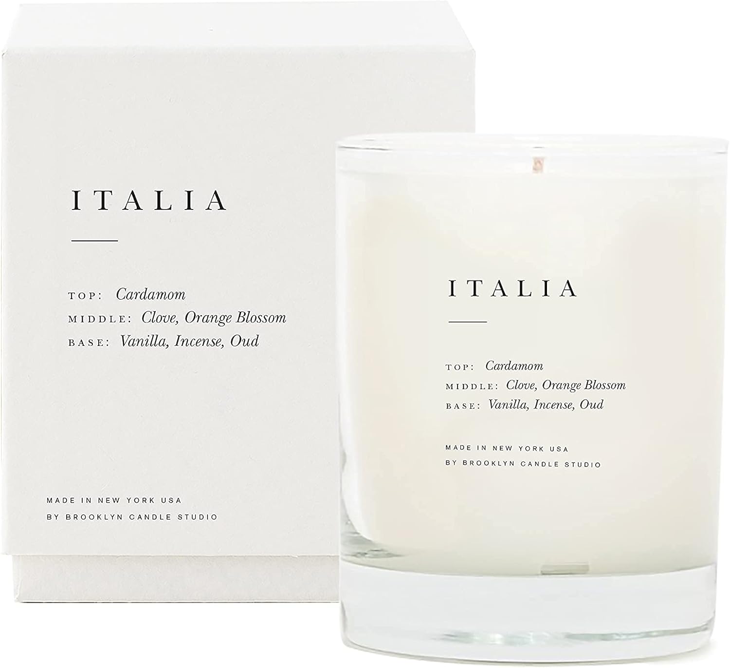 Brooklyn Candle Studio Italia Classic 2 Wick Candle - Luxury Scented Candle, Vanilla, Incense & Orange Blossom, Vegan Soy Wax, Hand Poured, 70 Hour Burn Time - 13oz - Image 2