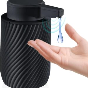 Automatic Soap Dispenser, 9oz Touchless Dish Hand Soap Dispenser Rechargeable with 3 Adjustable Soap Levels for Bathroom Kitchen Black