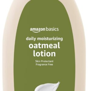 Amazon Basics Daily Oatmeal Body Lotion and Skin Protectant Moisturizer, Fragrance Free, 18 Fl Oz (Pack of 1) (Previously Solimo)