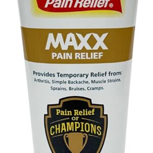 Real Time Pain Relief MAXX 4oz Tube | 18 Natural Ingredients: Arnica, Menthol & Peppermint | Maximum Strength Muscle Pain Relief Lotion for Arthritis, Hands, Ankles, Back, Shoulders, Knees & Joints