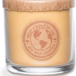 Eco Candle Co. Recycled Candle, Caramel Rum Cake, 6 oz. - Scents of Caramel, Rum, Maple, Almond, Pear, & Vanilla - 100% Soy Wax, No Lead, Kraft Paper Label & Lid, Hand Poured, Midwest Grown Soybeans