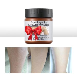Strawberry Legs Treatment Cream For Women Keratosis Pilaris Lotion Chicken Skin Treatment Moisturizing Strawberry Skin Smooth Radiant Skin Care Solution Exfoliating Body Cream 120G