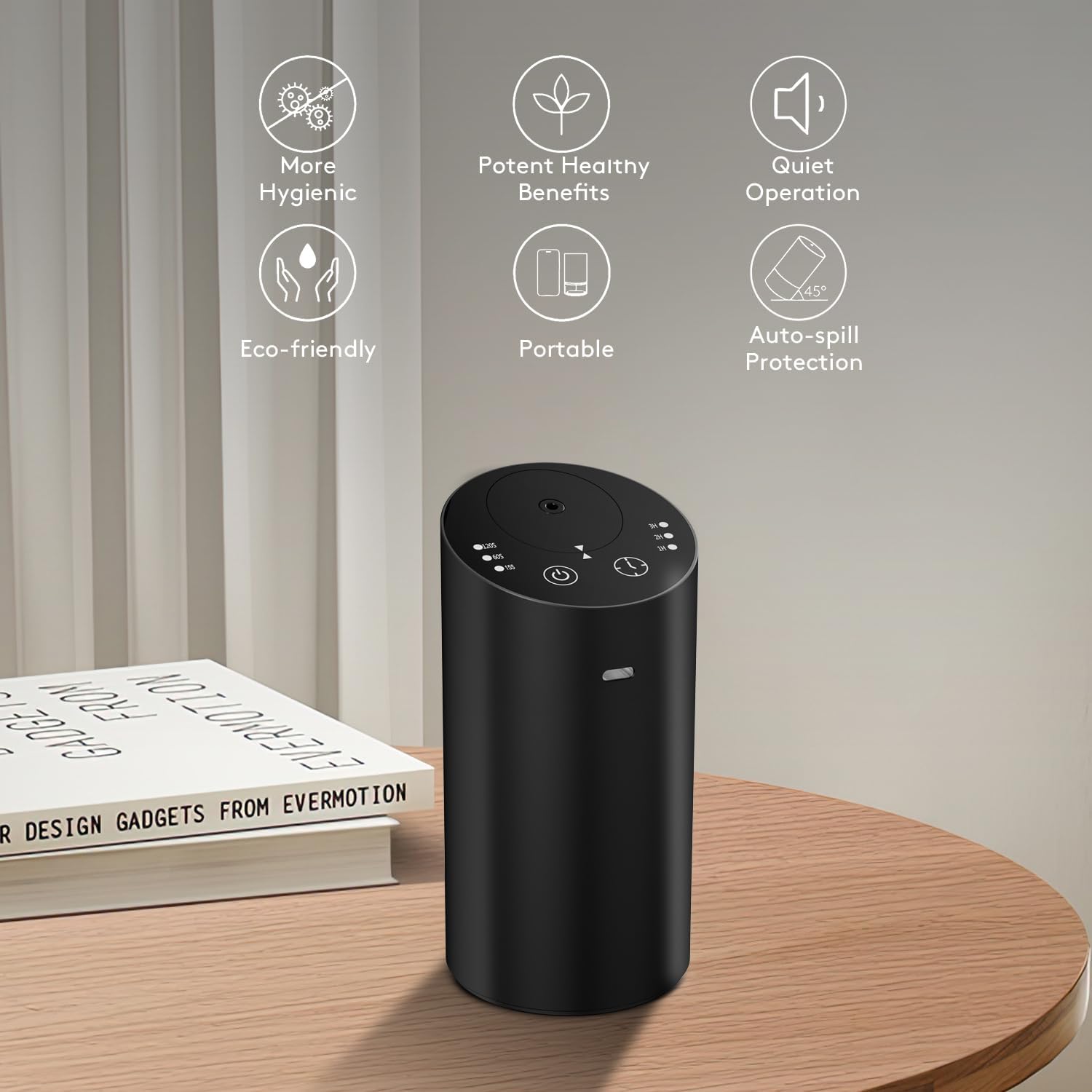 Waterless Car Diffuser, Waterless Diffusers for Essential Oils with Timer & No Leakage Tech, Super Quiet Cordless Aromatherapy Essential Oil Diffuser Battery Operated for Car, Room, Office - Image 6