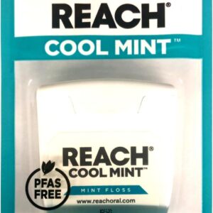 REACH Dental Floss, Cool Mint 55 yds (Pack of 4)