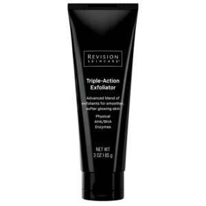 Revision Skincare Triple-Action Exfoliator, Clinical Face Exfoliator with Physical, Chemical and Enzymatic Exfoliation, AHA, BHA and Salicylic Acid to Polish Skin and Improve Texture