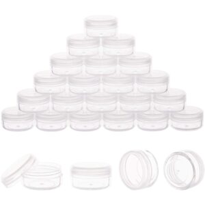 Tiny Cosmetic Containers, 3 Gram 50Pcs Sample Containers with Lids, BPA Free Clear Sample Jars for Makeup, Lotion, Eye Shadow, Powder, and Lip Balm