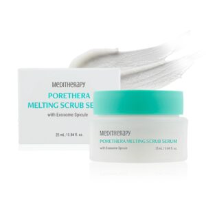 Porethera Melting Scrub Serum - Korean Face Serum for Clarifying Pores - Pore Minimizer for Face - Deep Face Scrub for Smooth and Clean Skin - Spicules for Tightening and Refining Pores, 0.84 fl.oz