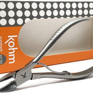Kohm Toenail Clippers | Super Control & Wide Jaws – Precision Stainless Steel Nail Nippers for Thick & Ingrown Nails | Podiatrist-Recommended Toe Nail Cutter